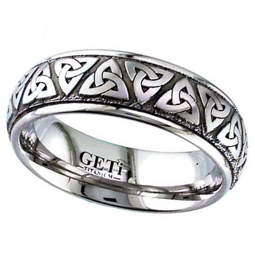 Celtic (2205Trinity) Titanium Wedding Ring